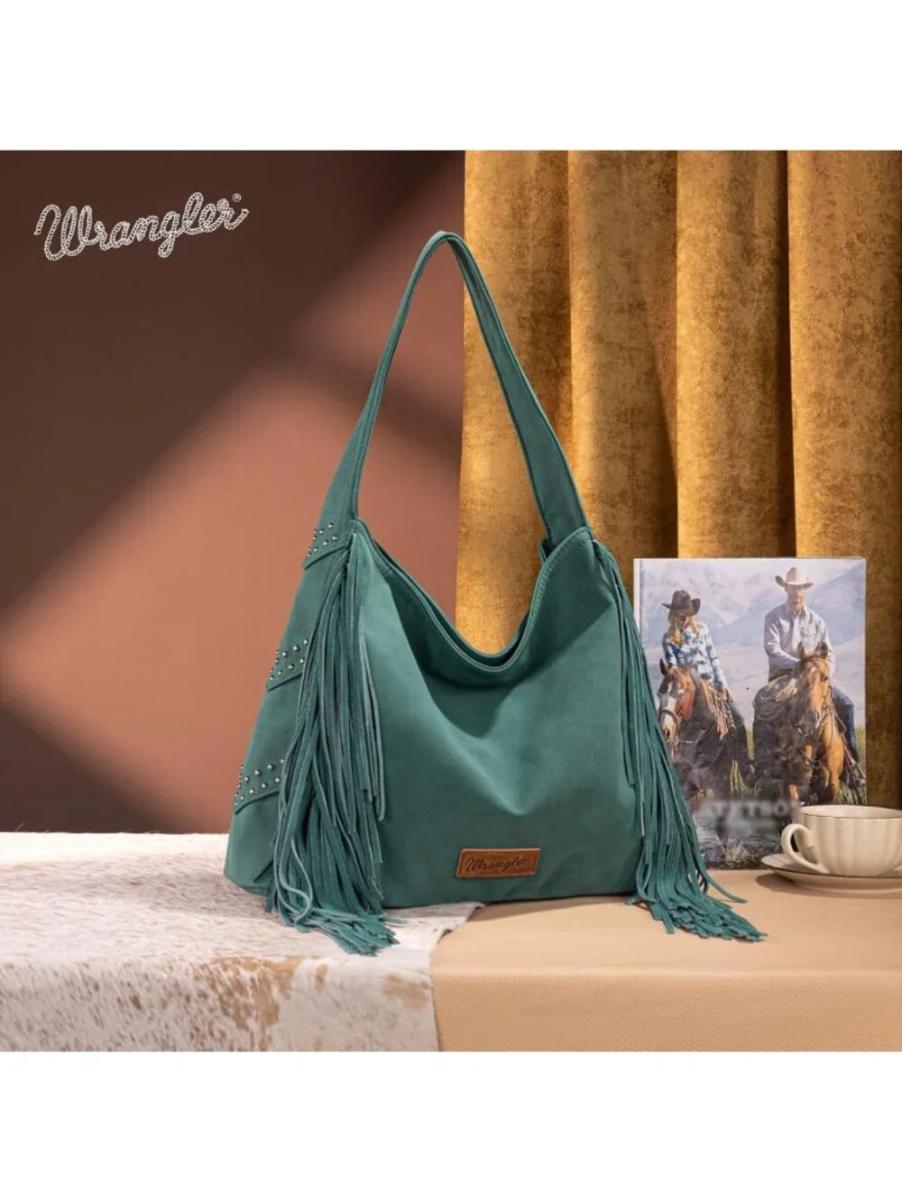 Fringe Suede Hobo Bag for Women | Leather Western Purse with Tassels & Shoulder